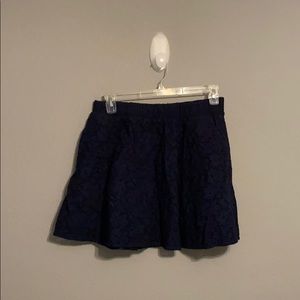 Navy Blue Lace Skirt